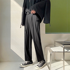 2023年新款ins休闲裤男韩版潮流小西裤宽松直筒垂感长裤X0909-P38，男装西裤，星座1008