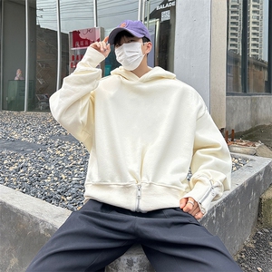 WY878-P42美式宽松型设计感垫肩连帽卫衣图片