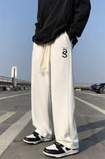春季情侣百搭印花休闲裤男大码宽松拖地裤K181P50控78，男装休闲裤，电商A161-2