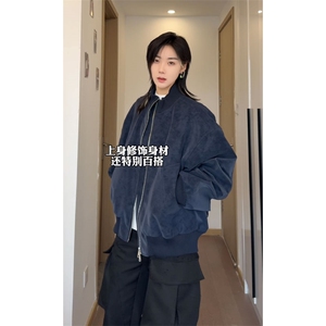 特批60 抖音美式复古硬汉立领飞行员夹克做旧cleanfi JK3095图片
