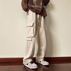 灯芯绒休闲裤男士韩版潮流大口袋帅气2024秋冬ins长裤K5783-P43，男装休闲裤，星座412-3