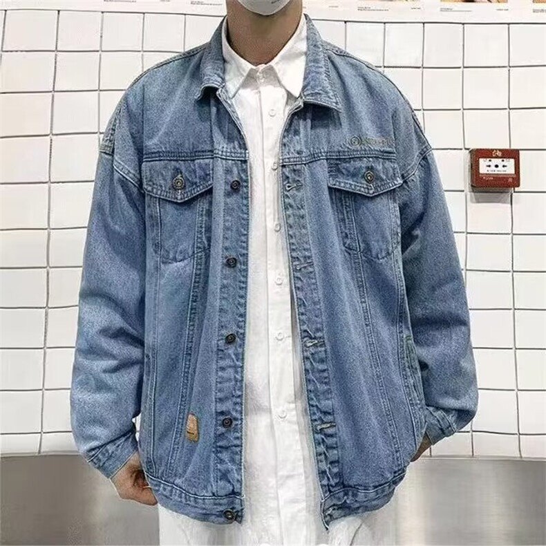 秋季复古牛仔外套男士韩版潮流宽松夹克JK607-P45图片
