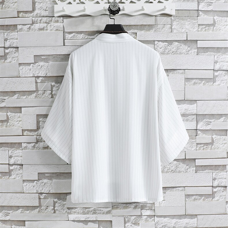 风夏季披风男女情侣宽松日系冰丝防晒服条纹风衣xz815-808p35,男装防晒衣,星座815（原A203）