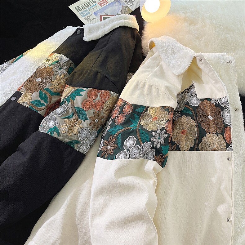 1港风加绒加厚潮拼接大码M-5XL翻领夹克男7568加绒P110控149，男装夹克，星座226-2