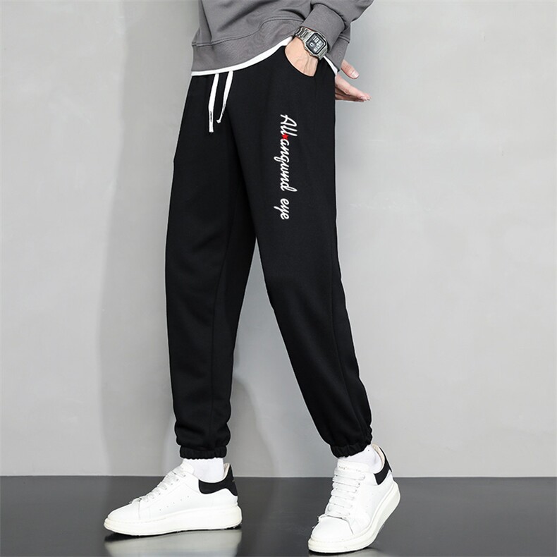 休闲裤男22秋冬新款舒适百搭运动裤潮牌修身工装裤学生卫裤Z919，男装休闲裤，星座815-2