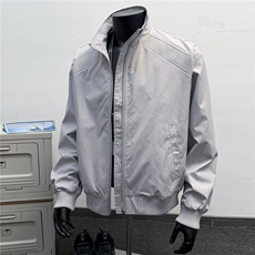 JK008假模春装拼接工装立领开衫夹克聚酯纤维(M-5XL)TP35，男装夹克，电商A088