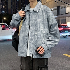新款工装翻领夹克秋季潮流美式复古外套XZ301b-2-JK2511P78港风，男装夹克，星座301B-2（原A443-1）