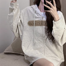 潮牌卫衣设计感刺绣上衣秋冬韩版宽松情侣开衫连帽卫衣E567-P40，男装卫衣，星座911-2(原星座613-2）