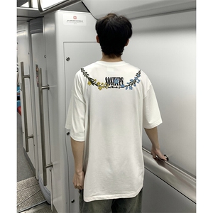 万针全刺绣解构设计260克重磅双纱纯棉高品质美式高街短袖T恤特33图片