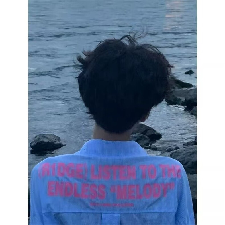 港风休闲慵懒风长袖衬衫男秋冬新款痞帅高级感百搭蓝色条纹上衣潮,男装衬衫,星座1210-1