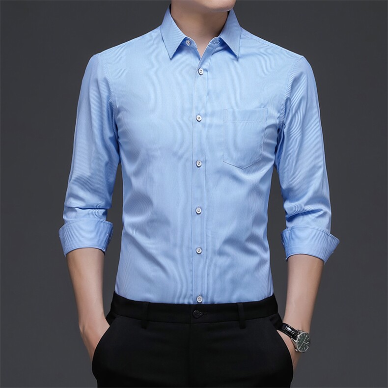 DN2116男式服装秋新款衬衫男长袖翻领休闲四季可穿衬衣P53,男装衬衫,电商B360