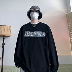 秋季港风潮流宽松长袖t恤打底衫男XZ214-8C001P28，男装T恤，星座1204-3