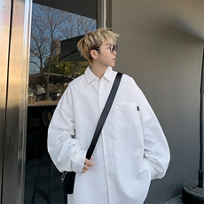 日系潮牌工装长袖衬衫男2024春季宽松休闲衬衣外套W8092-P31，男装衬衫，星座512-4