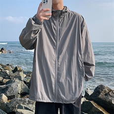 特批P45无差价夏季防紫外线UPF50+速干薄款登山夹克防晒服男J2600，男装防晒衣，电商A001-1