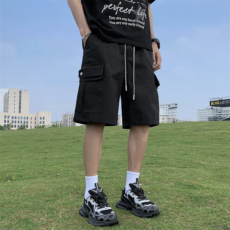夏季新款潮牌宽松工装短裤美式复古宽松休闲五分裤现货K8017-P32,男装牛仔裤,星座512-3
