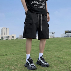 夏季新款潮牌宽松工装短裤美式复古宽松休闲五分裤现货K8017-P32，男装牛仔裤，星座512-3
