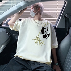 T772大码宽松纯棉运动圆领体恤衫oversize短袖T恤男重磅T，男装T恤，星座304A-1