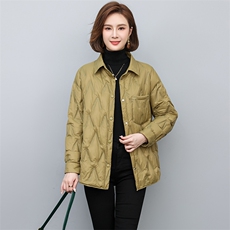 冬季短款羽绒服女2022新款衬衫款轻薄羽绒外套，女装羽绒服，忆绮罗