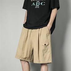 日系复古潮牌工装短裤2024夏季高街宽松休闲五分裤现货K7721-P30，男装牛仔裤，星座512-3