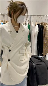 斜扣中长西装,女装西装,玩美