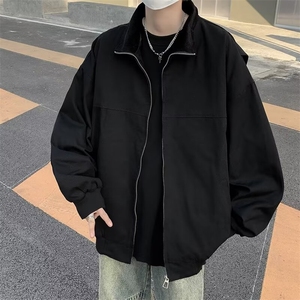 外套男春秋新款设计感小众高街潮牌宽松上衣休闲工装夹克 Y6609图片