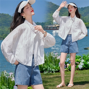 薄款防晒衣女2026新款夏季休闲宽松立领小个子轻薄透气上衣图片