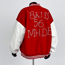现货春秋美式复古夹克男棒球服外套潮牌JK0656-P73，男装夹克，星座308B-2