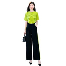 2022夏季新款时尚潮流两件套修身显瘦气质女神范儿套装，女装套装/套裙，艾尚靓装