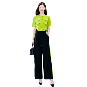2022夏季新款时尚潮流两件套 修身显瘦气质女神范儿套装图片