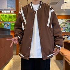 拼接飞行员夹克外套男装高街潮牌运动棒球服宽松休闲2155P58，男装夹克，星座410-2