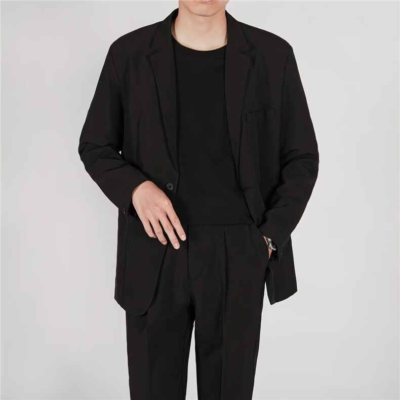 西装外套男士春秋季新款潮流宽松小单西休闲商务西服男TK71,男装西服,星座1116A-2（原606A-1）