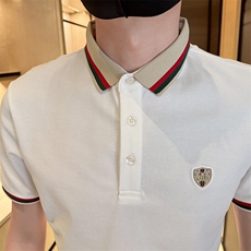2025夏季数据款补货短袖T恤欧货品质轻奢翻领Polo衫9991-P55，男装Polo衫，电商D342