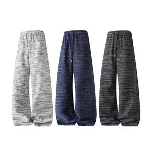 美式横条纹弯刀卫裤新款春秋季运动裤子男女情侣港风宽松直，男装休闲裤，星座302B-3