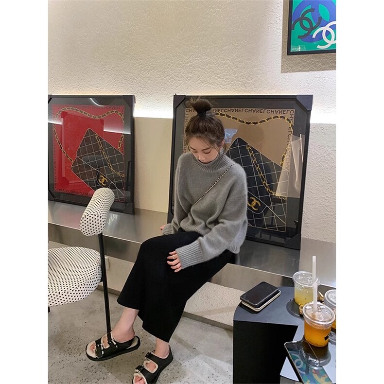 软糯35%山羊绒秋冬显瘦高领女打底衫保暖长袖套头,女装羊绒衫,琳华羊绒