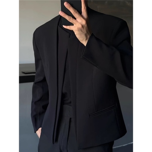 高级感痞帅西服男上衣春季休闲西装外套韩版潮流轻熟风单西服图片