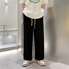 男秋季新款港风休闲裤美式潮牌vibe棕色裤子男纯棉K7092P38，男装休闲裤，星座1116-2