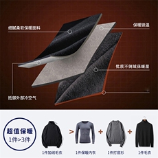 毛衣男雪尼尔一体绒新款针织衫宽松加厚加绒保暖衣圆领打底衫，男装T恤，星座218-1（原230）