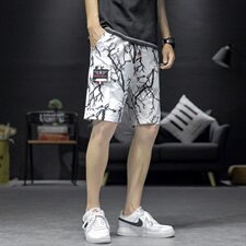 M-8XL男大码冰丝弹力5分裤短裤5032-1_6810(M-5XLP306XL-8XLP35，男装休闲裤，星座1516-1