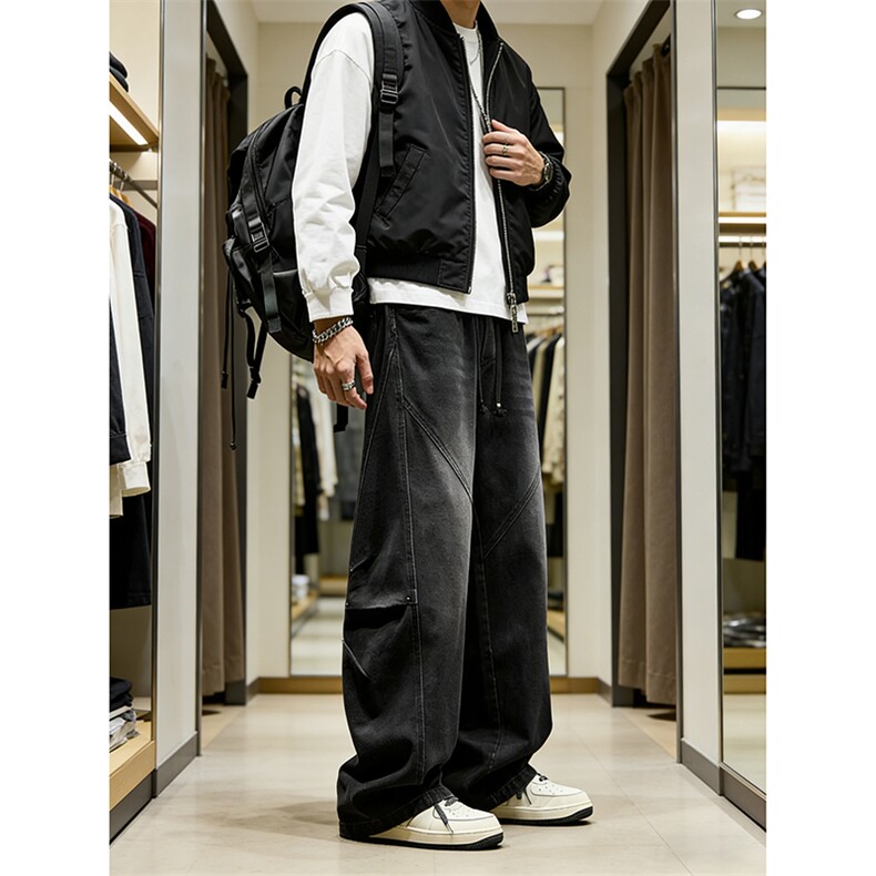 设计款牛仔裤男生长裤A150-P45，男装牛仔裤，电商D312