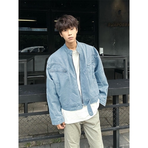 【有货】冰川蓝立领外套男高级感痞帅春秋工装夹克JK7703CC-特P65图片