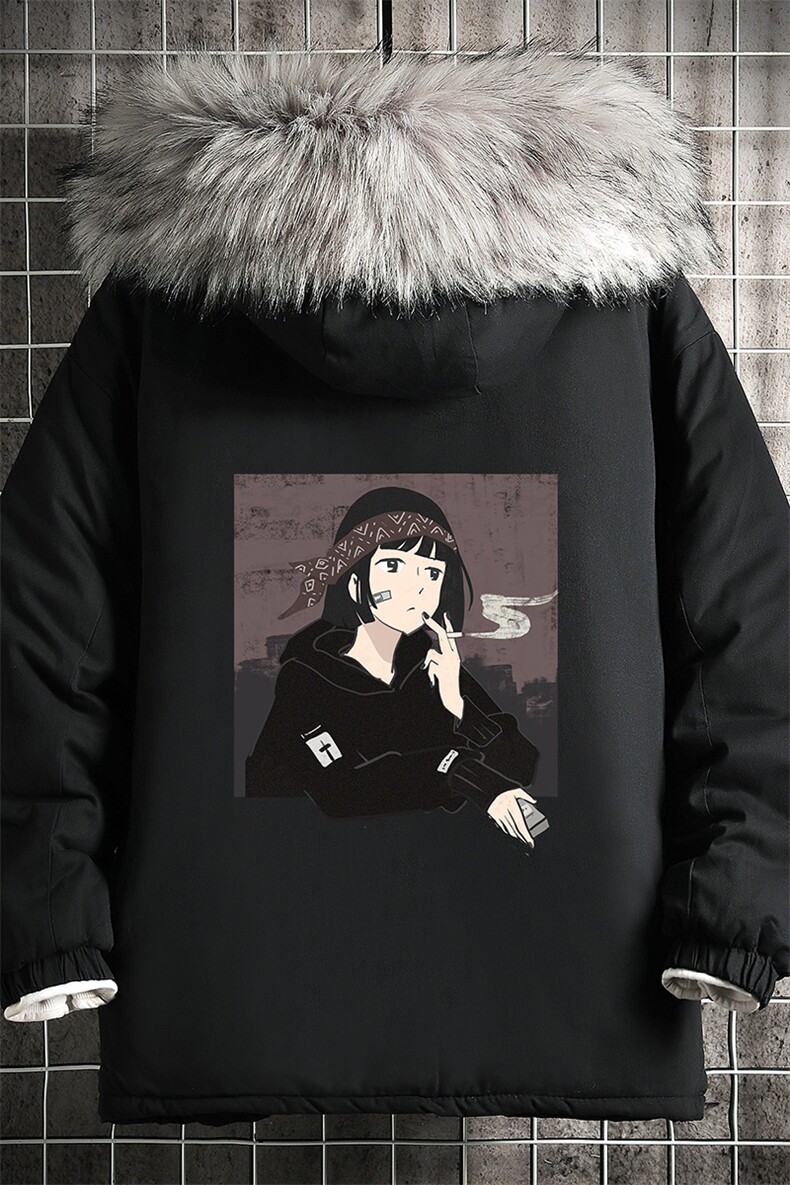 MM48122-P130冬季大毛领棉衣男士大码加厚棉袄男棉服网格,男装棉衣,电商A040A