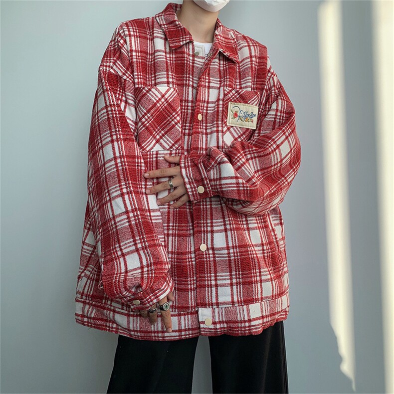 S201-P46日系宽松型毛呢厚款刺绣衬衫,男装衬衫,星座1501-1