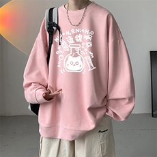 麂皮绒卫衣男大码重磅长袖t恤男JW81421-P35，男装T恤，电商A040