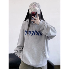 抖音得物高品质印花连帽卫衣秋冬装美式宽松连帽纯色卫衣ADL112，男装卫衣，电商A443