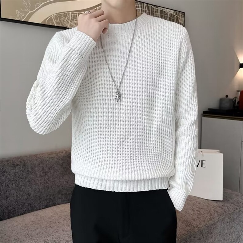 毛衣男秋冬季新款内搭圆领毛衫贴身针织打底上衣网红毛线衣男S529，男装针织衫/毛衣，星座1116A-2（原606A-1）