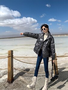 亮皮羽绒标90图片