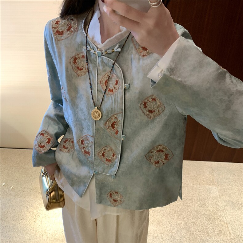 【上就能卖】大量不缺货转化好新中式绣花外套2607-1P205K328,女装短外套,2C292