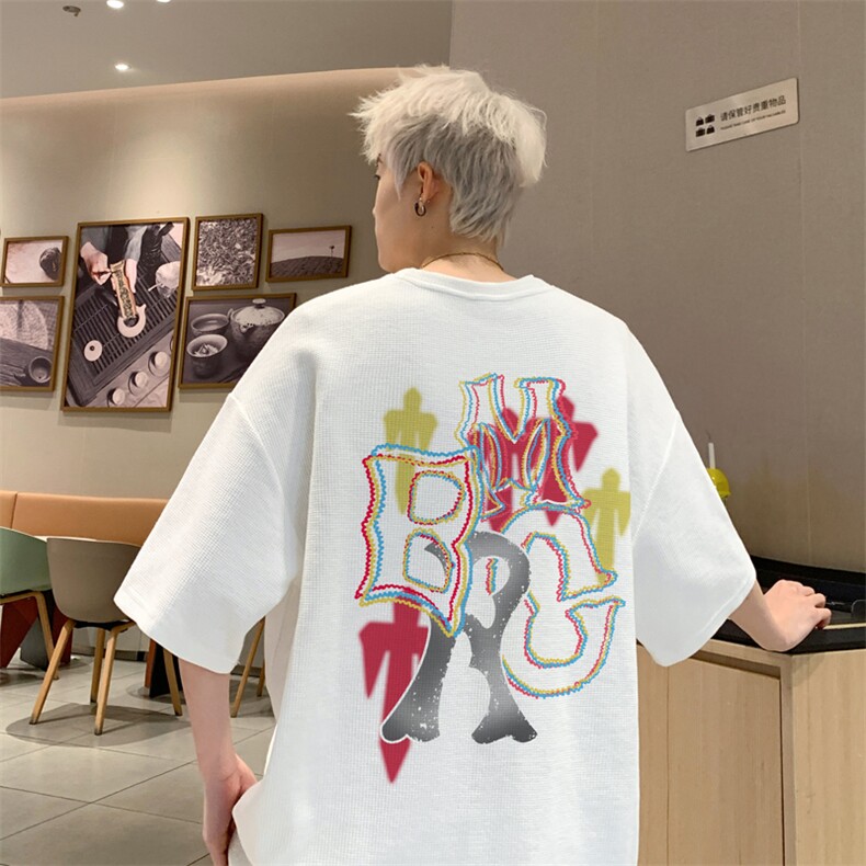 量大优 供视频  华夫格短袖T恤半袖男 HDX498-特P18图片