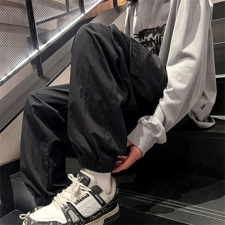 24春款纳米皱工装裤休闲裤束脚裤男KP204P55,男装休闲裤,星座1204-3