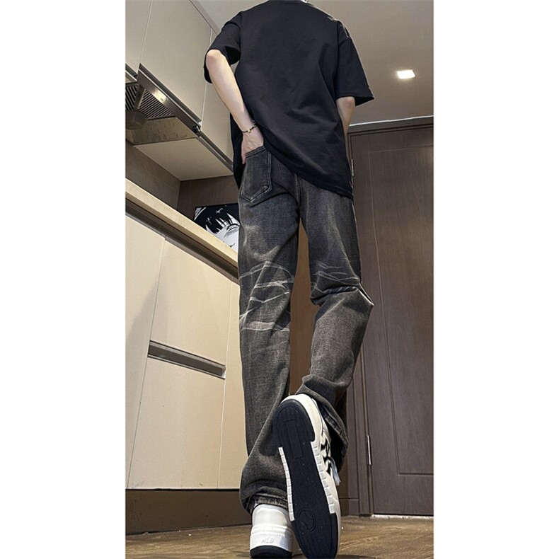 XZ-221-1/K311/P55美式复古痞帅显瘦直筒微喇休闲牛仔裤,男装牛仔裤,星座221-1